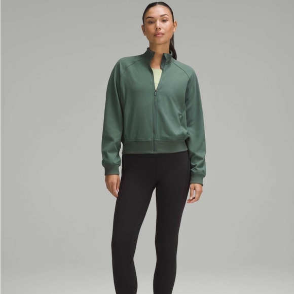 Lululemon Wunder Train Track Jacket *Twill Dark Forest - Size 8 - Picture 3 of 16